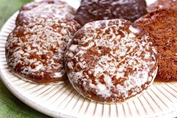 Lebkuchen Tradicional Pan Jengibre Navidad Con Miel Especias Nuremberg Alemania —  Fotos de Stock