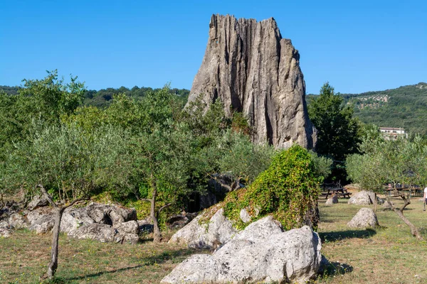 Vista Sobre Monumento Natural Campo Soriano Oliveiras Lazio Itália — Fotografia de Stock