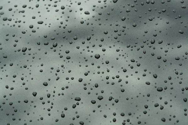 Abstrakter Hintergrund Mit Wassertropfen Auf Metalloberfläche Nahaufnahme — Stockfoto