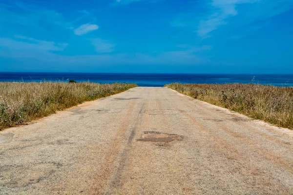 Scenic Coastal Road Wild Beach San Vito Capo Sicily Island — Stock Photo, Image