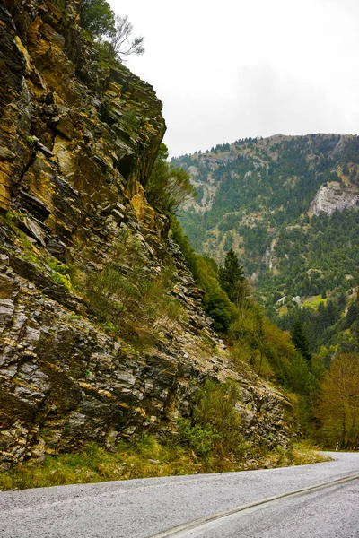 Yunanistan Moreloponese Deki Yollar Arabayla Seyahat Karavan Karavanı — Stok fotoğraf