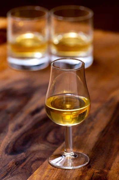Scotch Single Malt Blended Whisky Tasting Distillery Scotland Close — Stock Photo, Image