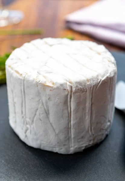 French Cheeses Collection Piece Bleu Cow Milk Soft Blue Cheese — Stock Photo, Image