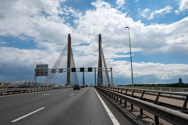 Road network infractrusture in Netherlands, driving safe on high quality asphalt on Dutch highways and briges.