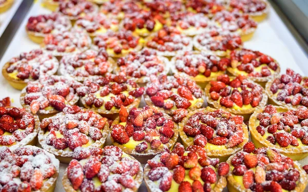 Wild Strawberry Raspberry Cakes Ancient City Strawberry Nemi Castelli Romani — Stock Photo, Image