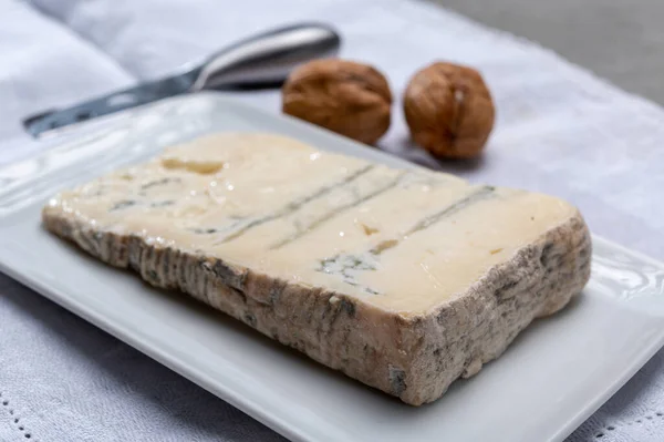 Italienisches Essen Buttriger Oder Fester Blauschimmelkäse Aus Kuhmilch Gorgonzola Mailand — Stockfoto