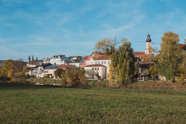 Wunderschöne Landschaft Der Kleinen Stadt Cham Bayern Deutschland — Stockfoto