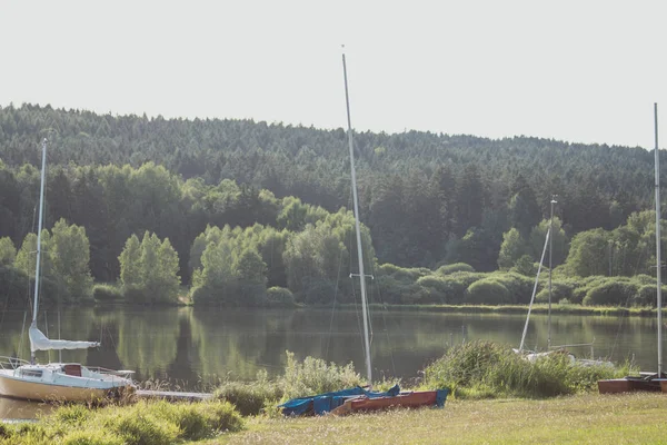 Przystani Jachtowej Nad Jeziorem Niemczech — Zdjęcie stockowe