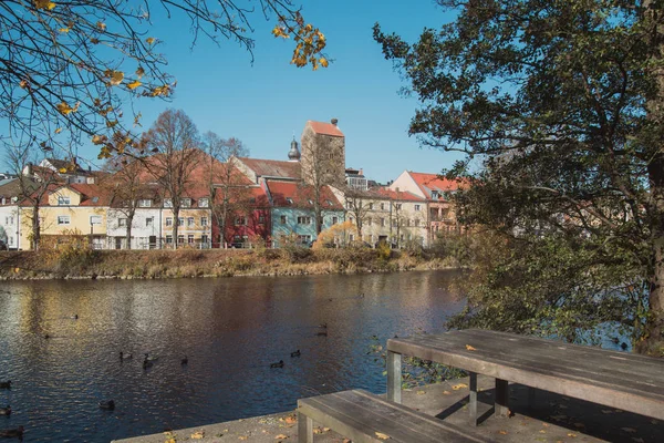 Hermoso Paisaje Pequeña Ciudad Cham Baviera Alemania —  Fotos de Stock