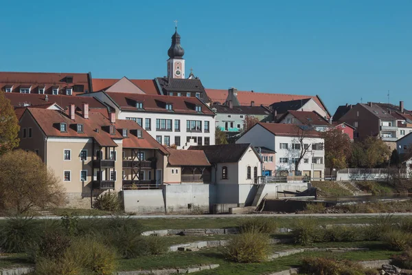 Wunderschöne Landschaft Der Kleinen Stadt Cham Bayern Deutschland — Stockfoto