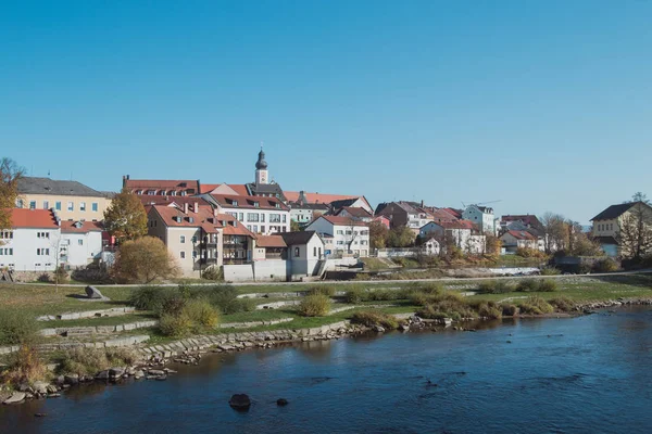 Wunderschöne Landschaft Der Kleinen Stadt Cham Bayern Deutschland — Stockfoto