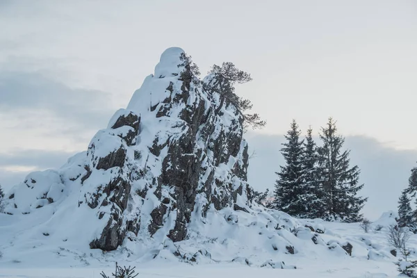 Snow Rock Dans Village Montagne Stadlern Bavière Allemagne — Photo