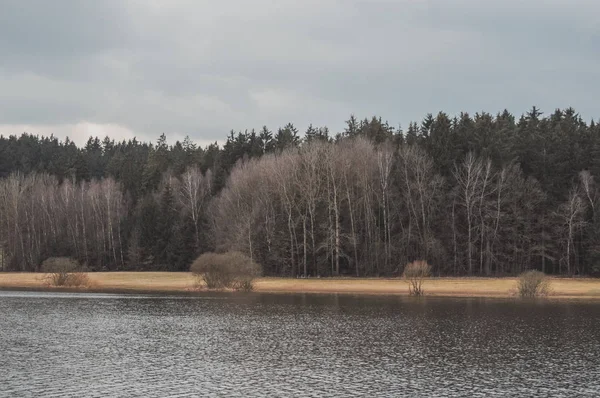 Jezioro Silbersee Treffelstein Tiefenbach Bawaria Niemcy — Zdjęcie stockowe