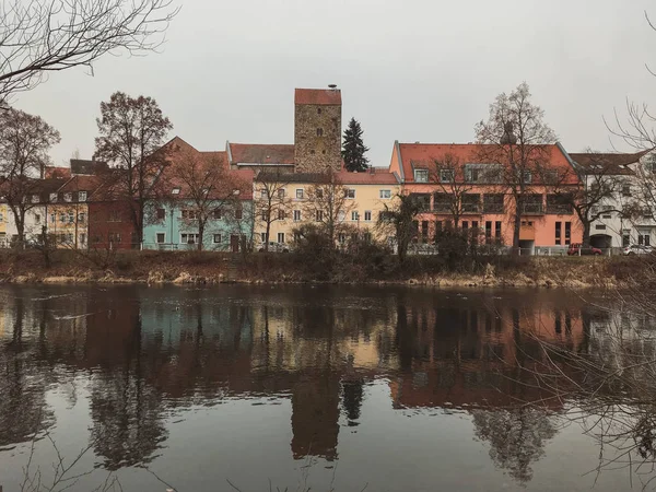 Wunderschöne Landschaft Der Kleinen Stadt Cham Bayern Deutschland — Stockfoto