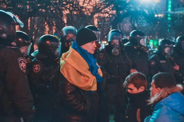 Ucrania Kiev Noviembre 2013 Protesta Antigubernamental Euromaidan Kiev Ucrania — Foto de Stock