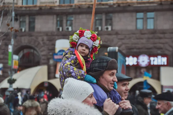 Ukrajina Kyjev Prosinec 2013 Pochod Milionů Maidan Nezalezhnosti Kyjev Ukrajina — Stock fotografie