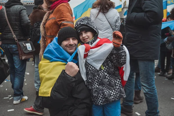 Ucrânia Kiev Dezembro 2013 Março Milhões Maidan Nezalezhnosti Kiev Ucrânia — Fotografia de Stock