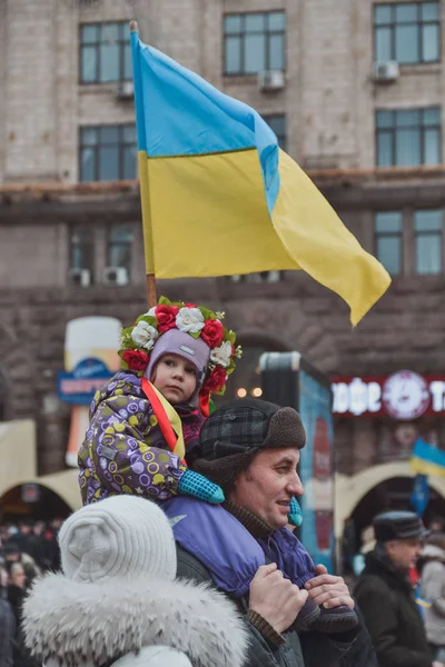 Ucrânia Kiev Dezembro 2013 Março Milhões Maidan Nezalezhnosti Kiev Ucrânia — Fotografia de Stock