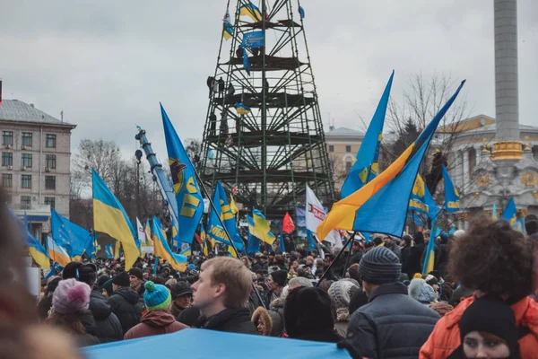 Ukraina Kiev December 2013 Mars Miljoner Maidan Nezalezhnosti Kiev Ukraina — Stockfoto