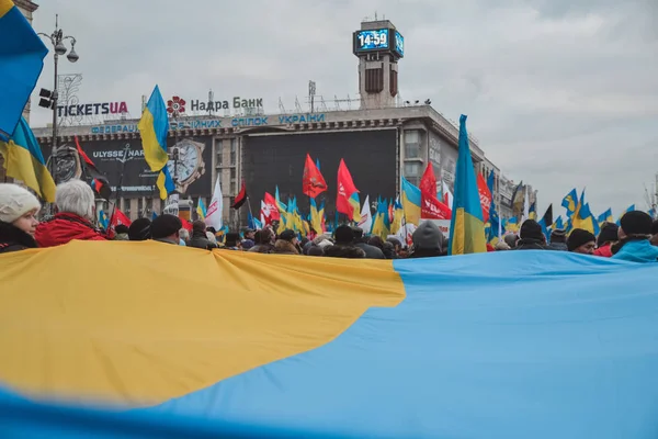 Ucraina Kiev Dicembre 2013 Marcia Milioni Maidan Nezalezhnosti Kiev Ucraina — Foto Stock