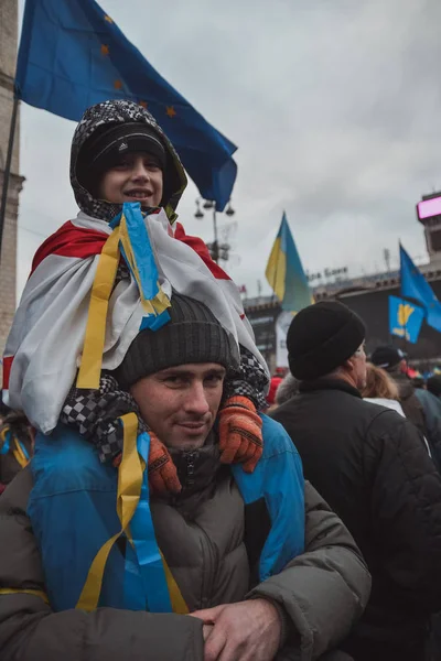 Ucrânia Kiev Dezembro 2013 Março Milhões Maidan Nezalezhnosti Kiev Ucrânia — Fotografia de Stock