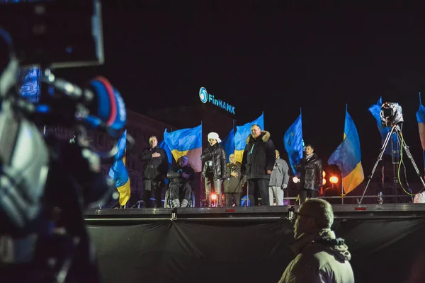 Ucrania Kiev Diciembre 2013 Reunión Dedicada Declive Ucrania Para Integración —  Fotos de Stock