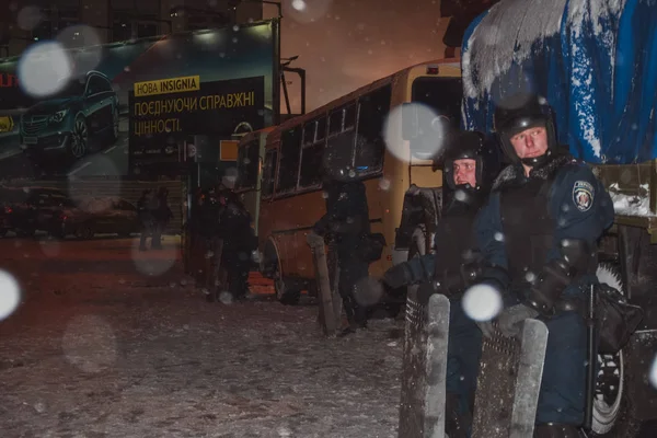 Oekraïne Kiev December 2013 Euromaidan Automaidan Berkut — Stockfoto