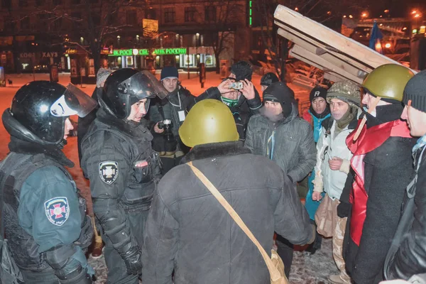 Ucrania Kiev Diciembre 2013 Euromaidan Automaidan Berkut — Foto de Stock