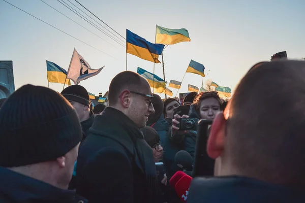 Украина Киев Декабря 2013 Евромайдан Автомайдан Демонстрация Дома Президента Украины — стоковое фото