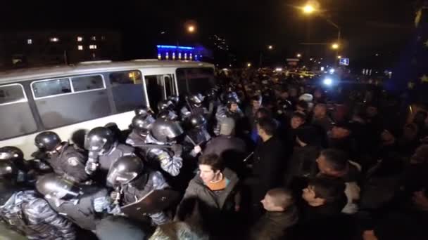 Ukraine Kiev Januari 2014 Shameful Berkut Corridor Kiev Dmitriy Bulatov — Stock Video