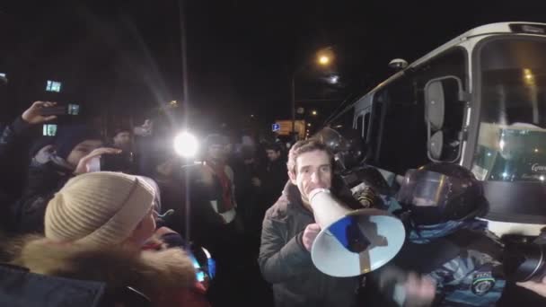 Ukraine Kiev Januari 2014 Der Beschämende Berkut Korridor Kiev Dmitriy — Stockvideo