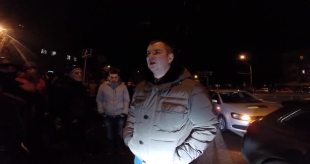 Oekraïne Kiev Januari 2014 Beschamend Berkut Corridor Kiev Dmitriy Bulatov — Stockvideo