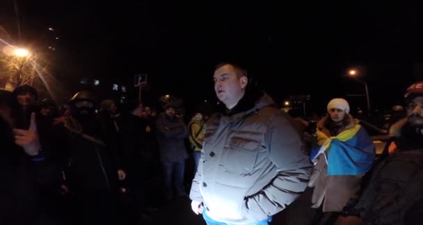 Ucrania Kiev Enero 2014 Vergonzoso Corredor Berkut Kiev Dmitriy Bulatov — Vídeos de Stock