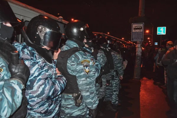 Oekraïne Kiev Januari 2014 Beschamend Berkut Corridor Kiev Dmitriy Bulatov — Stockfoto