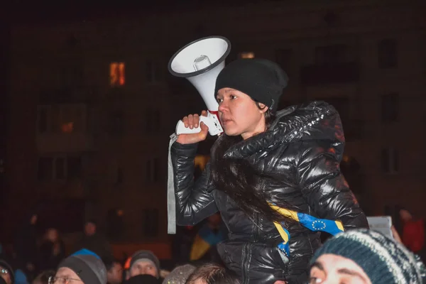Ucrania Kiev Enero 2014 Vergonzoso Corredor Berkut Kiev Dmitriy Bulatov — Foto de Stock