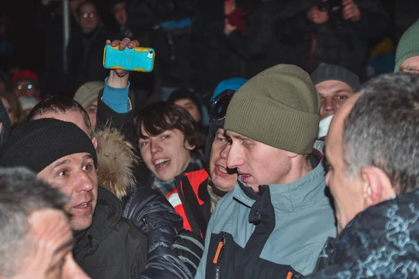 Ucrania Kiev Enero 2014 Vergonzoso Corredor Berkut Kiev Dmitriy Bulatov — Foto de Stock