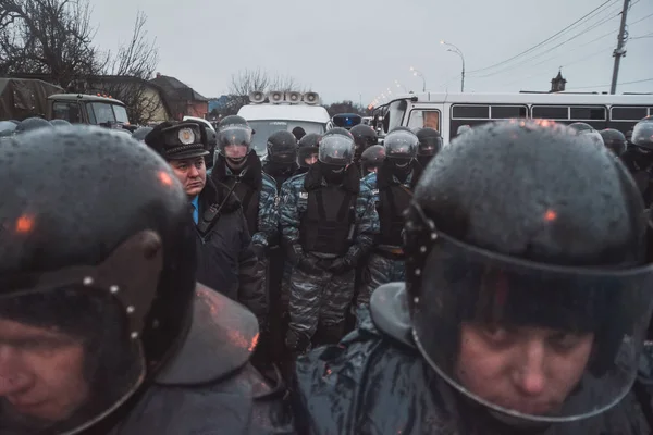Ukrajna Kiev Január 2014 Demonstráció Ház Közelében Viktor Janukovics Ukrán — Stock Fotó