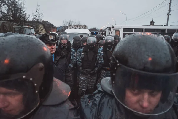 Ucrania Kiev Enero 2014 Manifestación Cerca Casa Del Presidente Ucrania — Foto de Stock