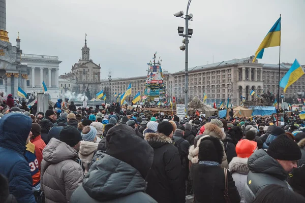 Ukraina Kiev Januari 2014 Clash Protesterna Mot President Yanukovych Kiev — Stockfoto