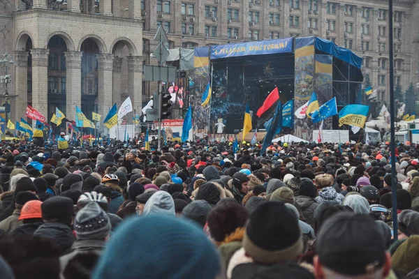 Ukrajna Kiev Január 2014 Összecsapása Során Tiltakozások Ellen Elnök Yanukovych — Stock Fotó