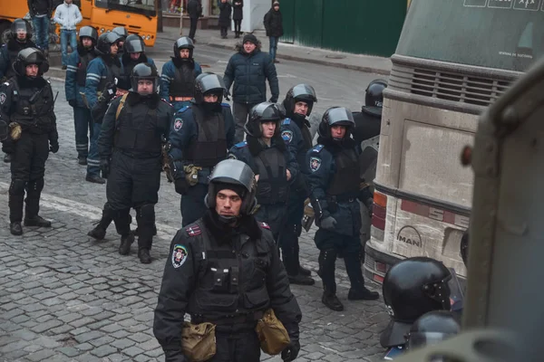 Ukraine Kiev Janvier 2014 Affrontement Lors Des Manifestations Contre Président — Photo