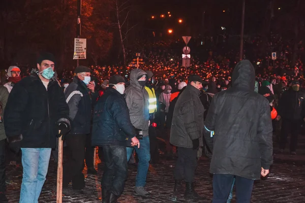 Ukrajina Kyjev Leden 2014 Clash Během Protestů Proti Prezidenta Janukovyče — Stock fotografie