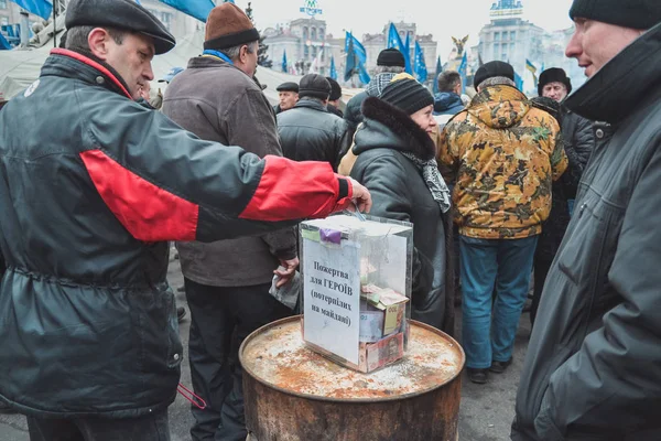 乌克兰 2014年2月16日 乌克兰基辅欧罗迈丹帐篷里的生活 — 图库照片