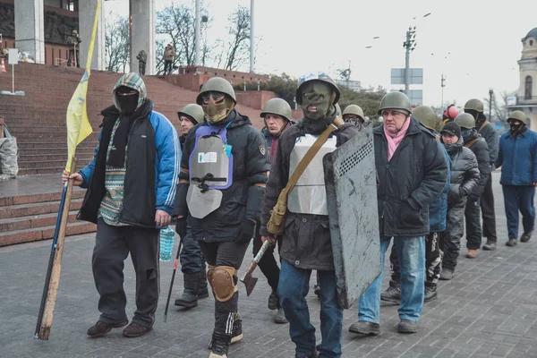 Ukraina Kiev Februari 2014 Berkut Sköt Personer Institutskaya Street Euromajdan — Stockfoto