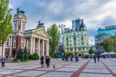 Ivan Vazov kare tiyatro, Sofia, Bulgaristan