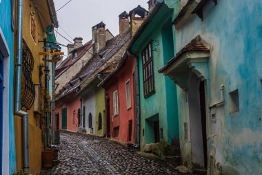 Renkli sokakları Sighisoara, Romanya