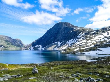 Dalsnibba karlı dağ ve buzul Gölü, Norveç