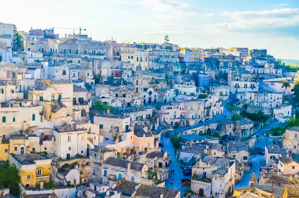 Sassi Matera Bellissima Città Antica Pietra Della Basilicata Italia Meridionale — Foto Stock