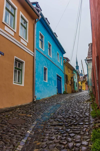 Kolorowe Ulice Sighisoara Rumunia — Zdjęcie stockowe
