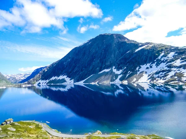 Lago Glacial Monte Dalsnibba Noruega — Fotografia de Stock